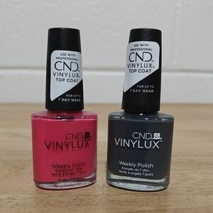 CND VINYLUX Weekly Polish Duo - Vibrant Pink & Classic Gray